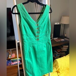 ANTONIO MELANI Vibrant Green Midi Dress